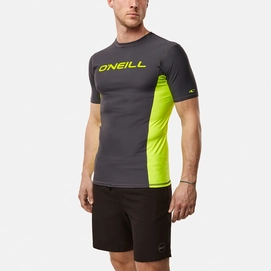 T-Shirt O'Neill Lake Rashguard New Safety Yellow Herren