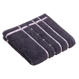 Hand Towel Vossen Quadrati Dark Grey White (set of 3) (50 x 100 cm)