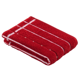 Bath Towel Vossen Quadrati Purpur White (set of 2) (67 x 140 cm)