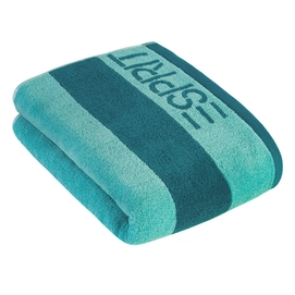 Douchelaken Esprit Block Stripe Turquoise (Set van 2)