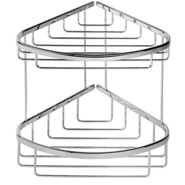 Shower Caddy Geesa Basket Chrome Corner Double Large