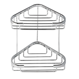 Shower Caddy Geesa Basket Chrome Corner Double
