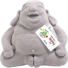 Knuffel Huggy Buddha Junior Grijs 19 cm