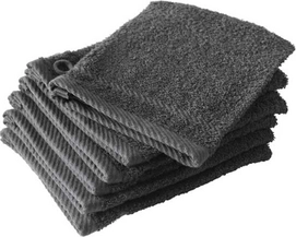6 Gants de Toilette De Witte Lietaer Helene Ebony (16 x 21 cm)