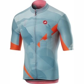 Fietsshirt Castelli Men Feltre Croce D'Aune Jersey Blu Polvere