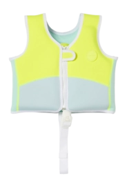 Kinder Zwemvest Sunnylife Kids Salty The Shark Aqua Neon Yellow (1-2 jaar)
