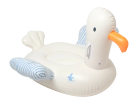 Mouette Gonflable Sunnylife Kids Ride-On Sid The Seagull Blue Stripe