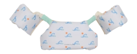 Schwimmweste Sunnylife Floatie Jacket Kinder Sid The Seagull Blue Wave (4-6 Jahre)