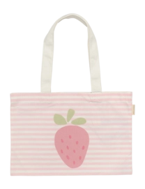 Strandtasche Sunnylife Kids Canvas Beach Bag Strawberry Sunshine Pink Stripe