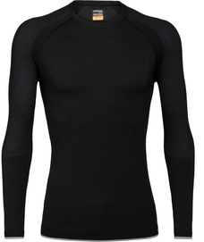 Langarmshirt Icebreaker 200 Zone Seamless LS Crewe Black Herren