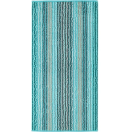 Bath Towel Cawö Unique Stripes Turquoise (70 x 140 cm)
