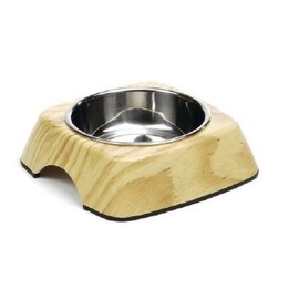 Voer- of Drinkbak Beeztees Bamboo Melamine Natural Wood