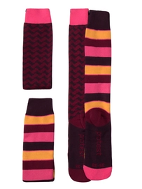 Skisokken Protest Women Snowy Beet Red (2-pack)