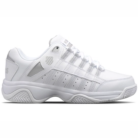 Chaussures de Tennis K Swiss Women Court Prestir White Silver-Taille 38