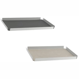 Plateau Lind DNA Tray Square M Nupo Anthracite Nupo Light Grey