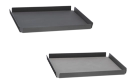 Plateau Lind DNA Tray Square M Nupo Anthracite Nupo Light Grey