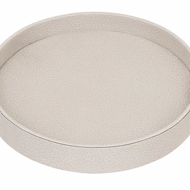 Tray Giobagnara Polo Round Small Printed Calfskin Golf Stone