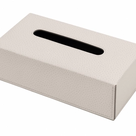 Tissuebox Giobagnara Ready Rectangular Printed Calfskin Golf Light Grey