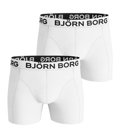 Boxer Björn Borg Men Core Solid White Peacoat (Lot de 2)