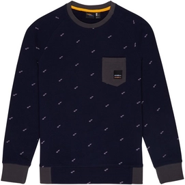 Pullover O'Neill Printed Crew Sweatshirt Blau Aop w/ Pink Lila Herren