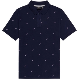 Polo O'Neill Blau Aop w/ Pink Lila Herren