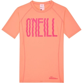 Zwemshirt O'Neill Girls Logo Short Sleeve Skins Neon Peach