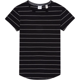 T-Shirt O'Neill Stripe Logo Schwarz Aop w/ Weiß Damen