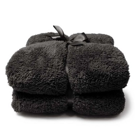Plaid Unique Living Teddy Dark Grey 150x200