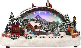 Luville Scenery Snow Fun Ice Rink With Bridge Battery Operated