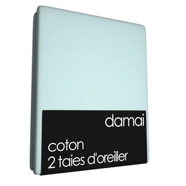2 Taies d'Oreiller Damai Aqua (Coton)-50 x 70 cm