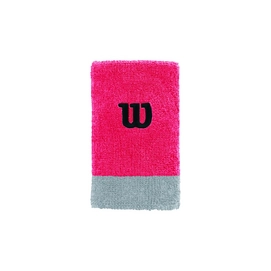 Schweißband Wilson Extra Wide W Wristband Infrared Alloy Black