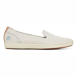 Timberland Womens Mayport Canvas Slip On Stone Blue Canvas with Natural Tan