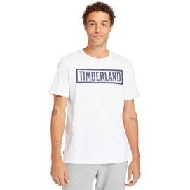 T-Shirt Timberland Homme Mink Brook Logo Blanc
