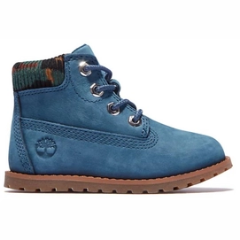 Chaussures Timberland Toddler Pokey Pine 6 inch Boot Side Zip Majolica Blue
