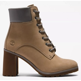 Boots Heels Timberland Women Allington Lace-Up 6-Inch Light Taupe Nubuck Pure Cashmere-Shoe size 39