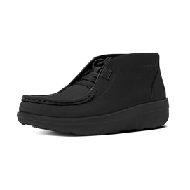 Ankle Boots FitFlop Loaff Slip-On Nubuk Schwarz