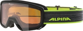 Skibril Alpina Scarabeo S Black Neon QH Orange