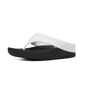 FitFlop Ringer Toe-Post Textile Urban White