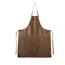 Schort Dutchdeluxes Zipper Style Apron Croco Style Taupe