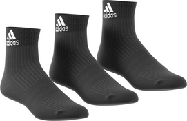 Tennissocken Adidas 3-Streifen Knöchel Schwarz / Weiß (3-teilig)