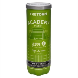 Tennisbal Tretorn Academy Green 3 Tube