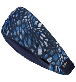 Stirnband Odlo Training Wide Energy Blue Aop Damen