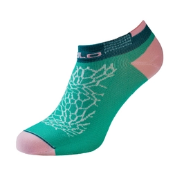 Socken Odlo Short Training Ceramicool Ladies Teal Blossom Damen