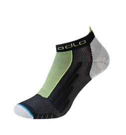 Socken Odlo Unisex Short Running Low Cut Black Acid Lime