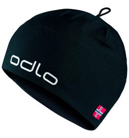 Bonnet Odlo Hat Polyknit Fan Warm Black Norwegian Flag