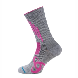 Socken Odlo Long Allround Light Grey Melange Pink Glo Unisex-Schuhgröße 45 - 47