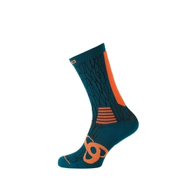 Sokken Odlo Men Socks Long Ceramicool Light Blue Coral Orange Clown Fish