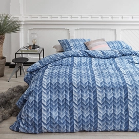 Dekbedovertrek At Home by Beddinghouse Fold Blue Katoen