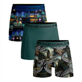 Boxershort Muchachomalo Men Shorts Muhammad Ali Experience Print/Print/Green (3-Pack)