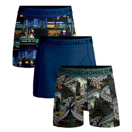 Boxershort Muchachomalo Men Shorts Muhammad Ali Experience Print/Print/Blue (3-Pack)-S